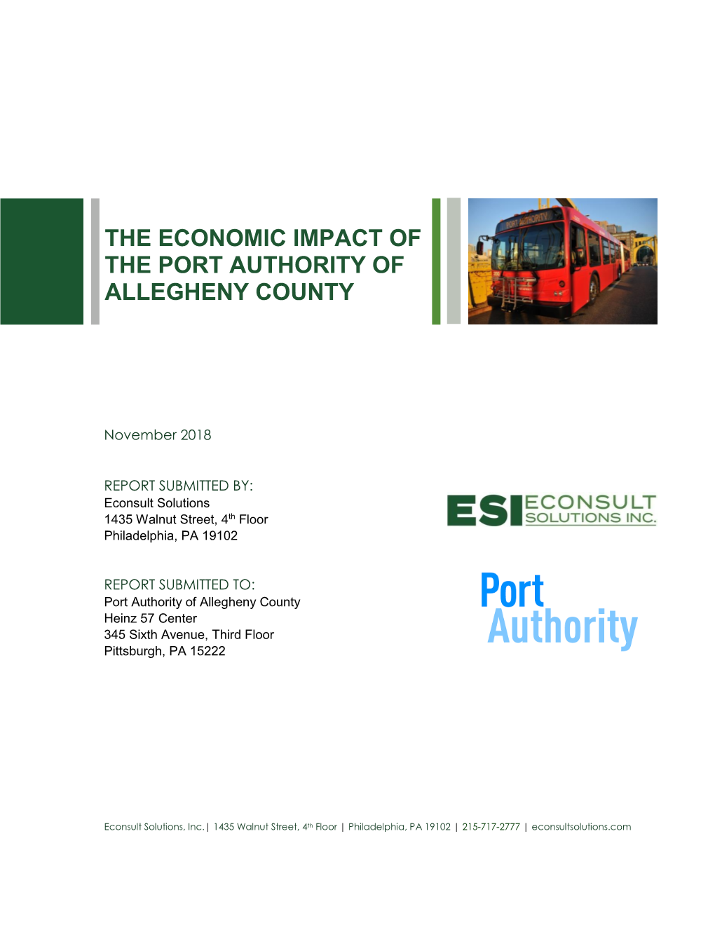 The Economic Impact of the Port Authority of Allegheny County