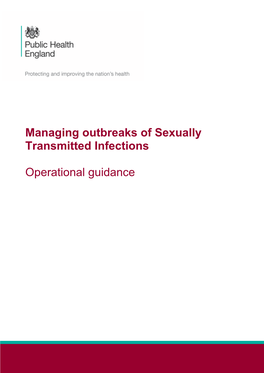 Managing Outbreaks of Sexually Transmitted Infections