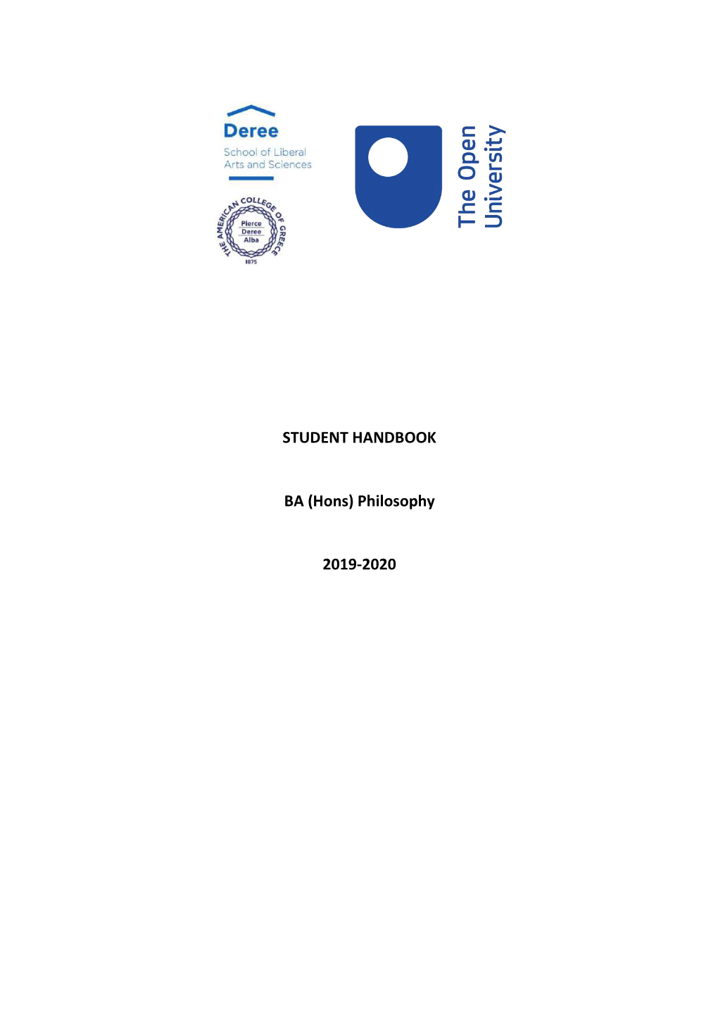 STUDENT HANDBOOK BA (Hons) Philosophy 2019-2020