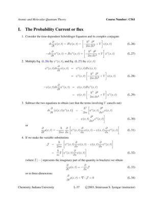 L the Probability Current Or Flux