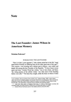 James Wilson in American Memory