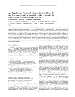 An Appalachian Amazon? Magnetofossil Evidence for the Development of a Tropical River-Like System in the Mid-Atlantic United