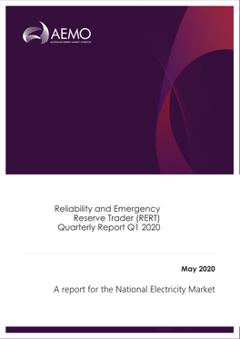 RERT Quarterly Report Q1 2020