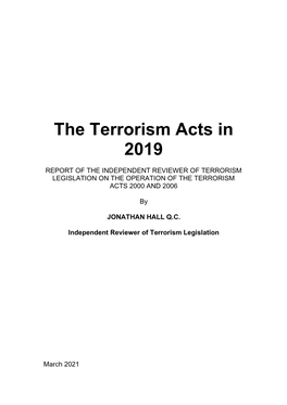 The Terrorism Acts in 2019