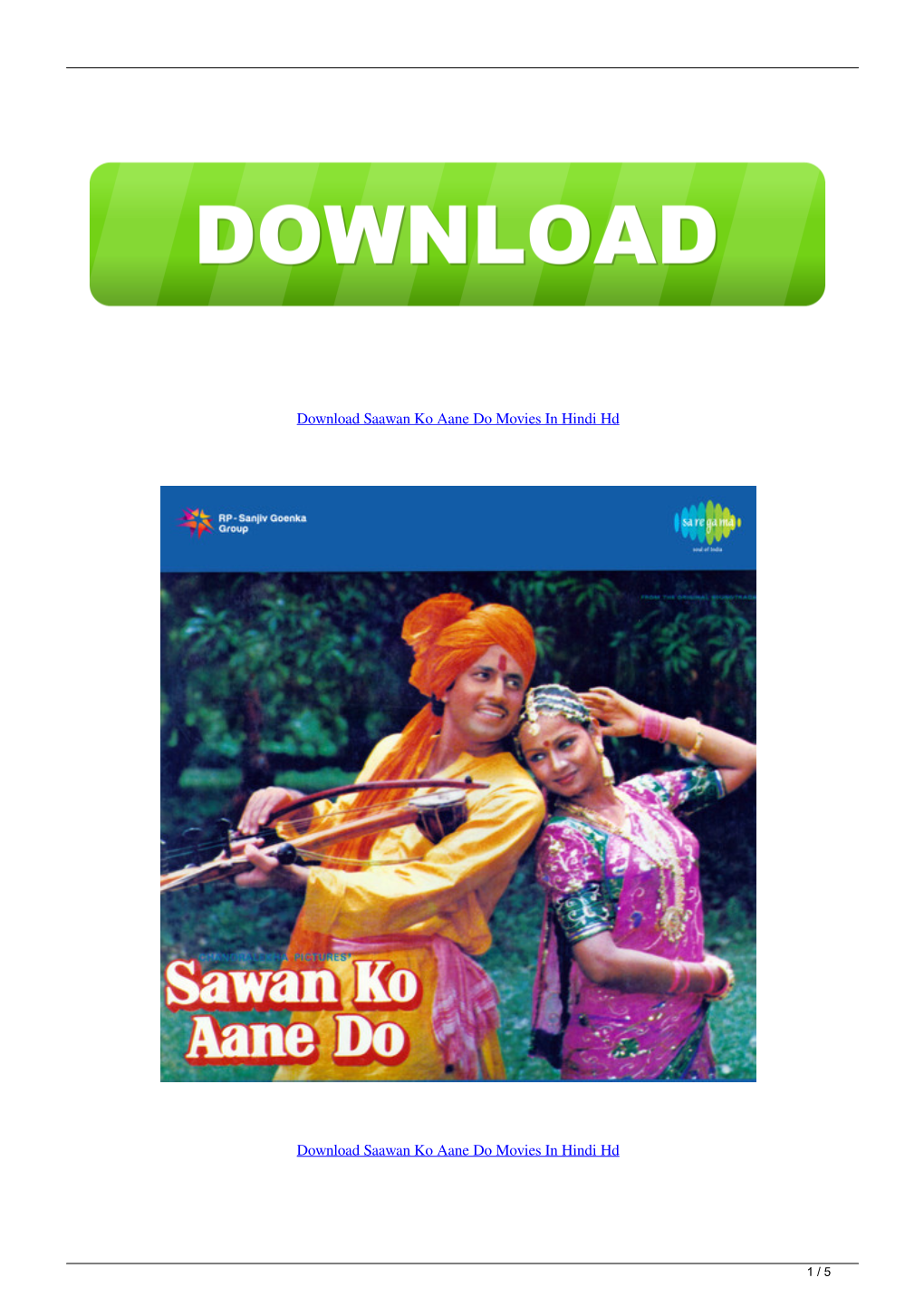 Download Saawan Ko Aane Do Movies in Hindi Hd