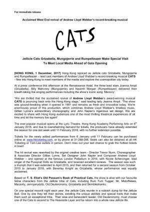“Jellicle Cats Come out To-Night Jellicle