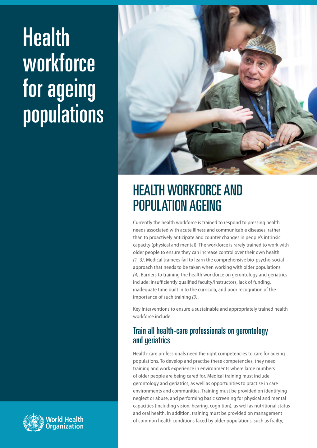 Health Workforce for Ageing Populations