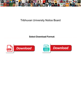 Tribhuvan University Notice Board