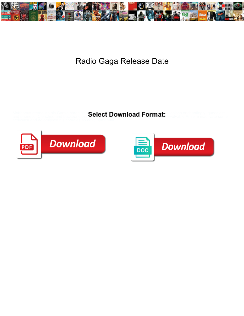 Radio Gaga Release Date