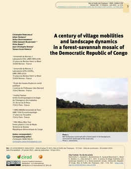 A Century of Village Mobility and Landscape Dynamics in a Forest