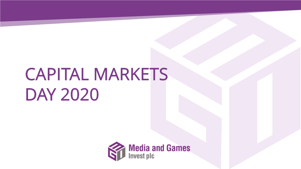 Capital Markets Day 2020 I