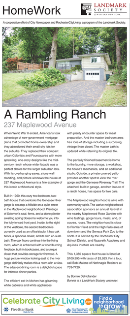 A Rambling Ranch 237 Maplewood Avenue