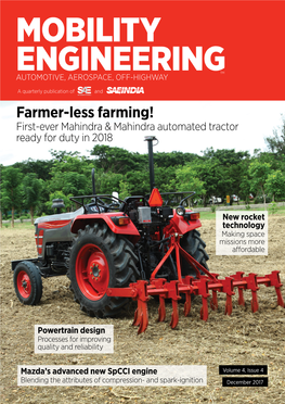 Farmer-Less Farming! First-Ever Mahindra & Mahindra Automated Tractor Ready for Duty in 2018