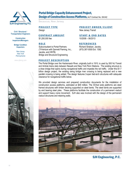 Portal Bridge Capacity Enhancement Project, Design of Construction