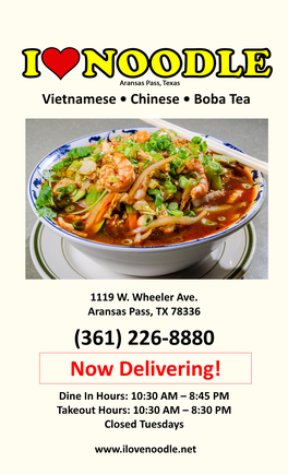 Vietnamese • Chinese • Boba Tea