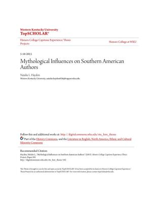 Mythological Influences on Southern American Authors Natalie L