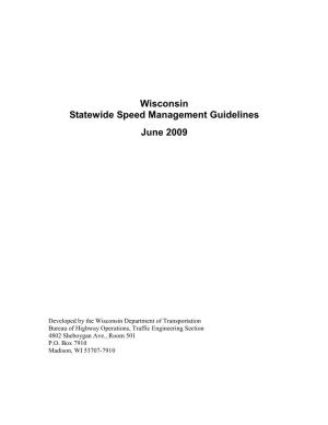 Speed Management Guidelines June 2009