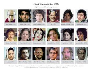 Hindi Film Artists 20S-30S