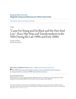 "Cause I'm Young and I'm Black and My Hat's Real Low": Race, Hip-Hop, and Transformations in the NBA Durin