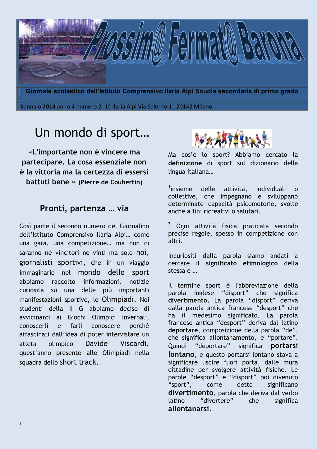 Un Mondo Di Sport…