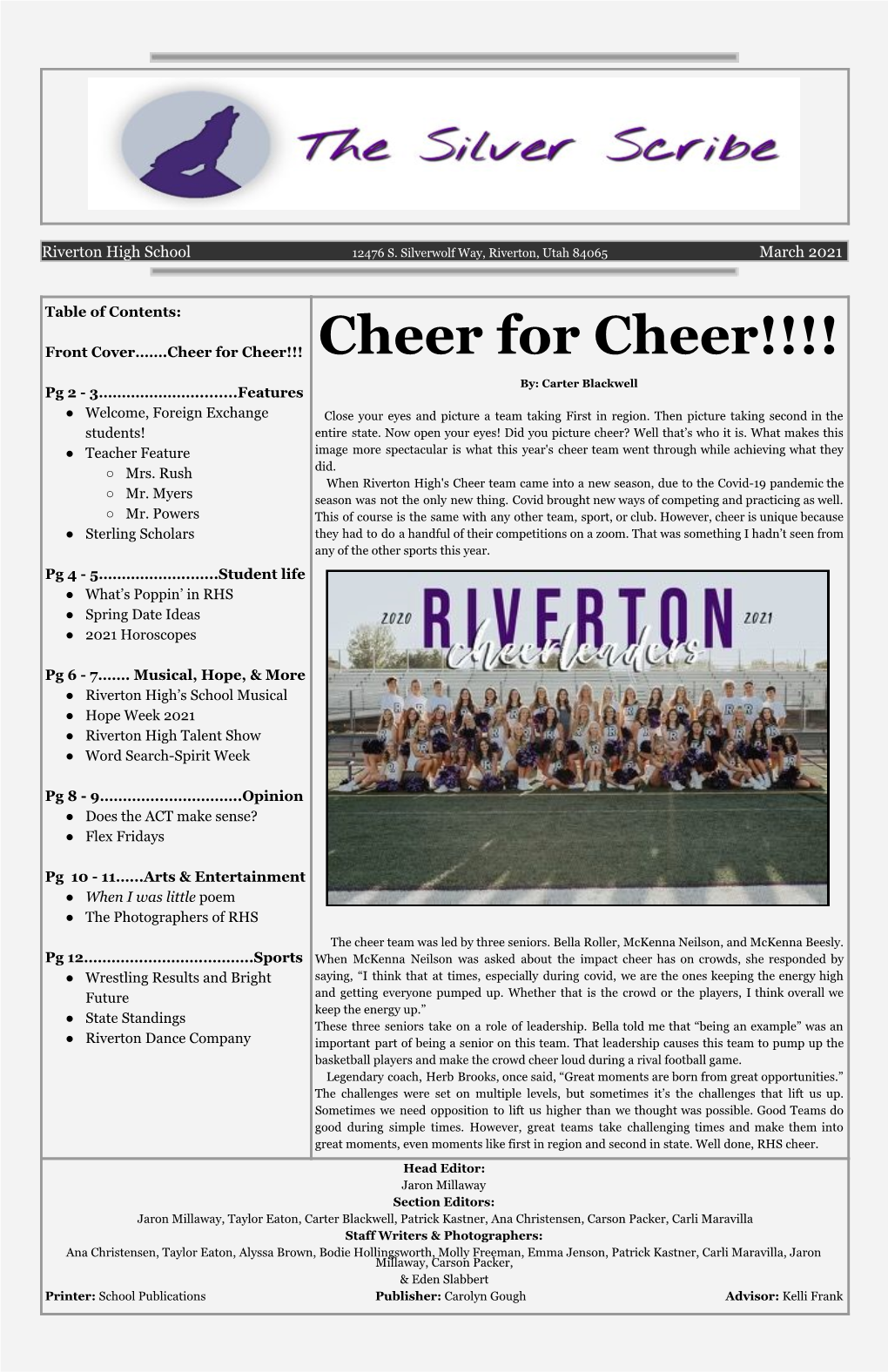 Cheer for Cheer!!!!