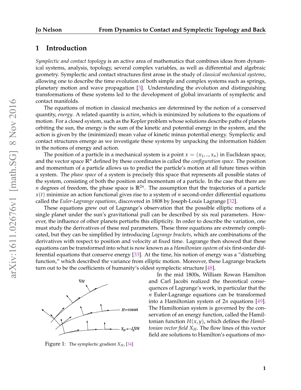 Arxiv:1611.02676V1 [Math.SG] 8 Nov 2016