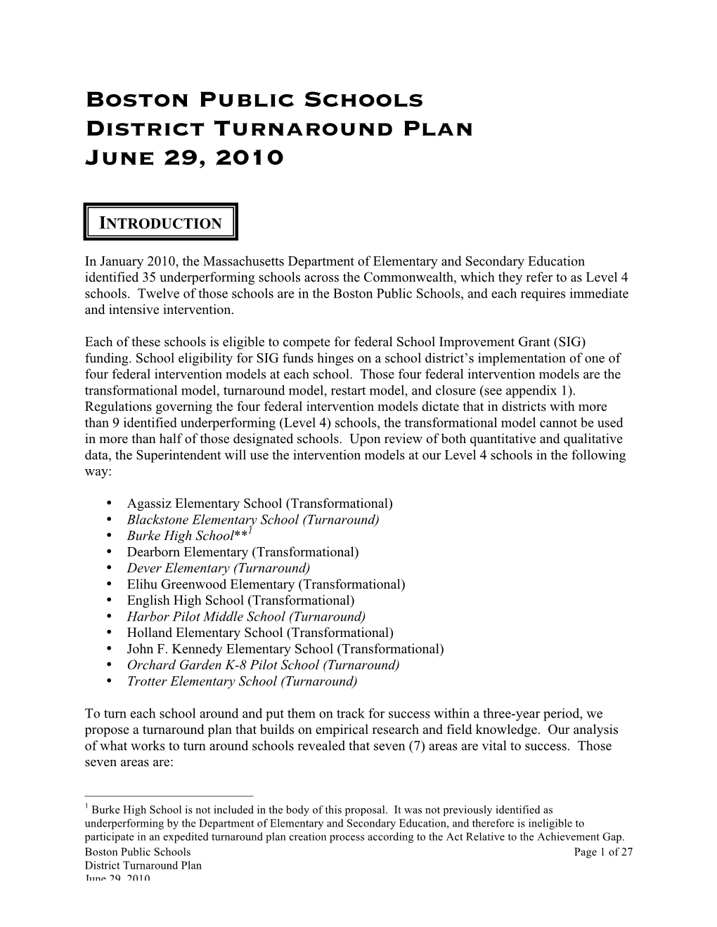 Read the Final BPS District Turnaround Plan