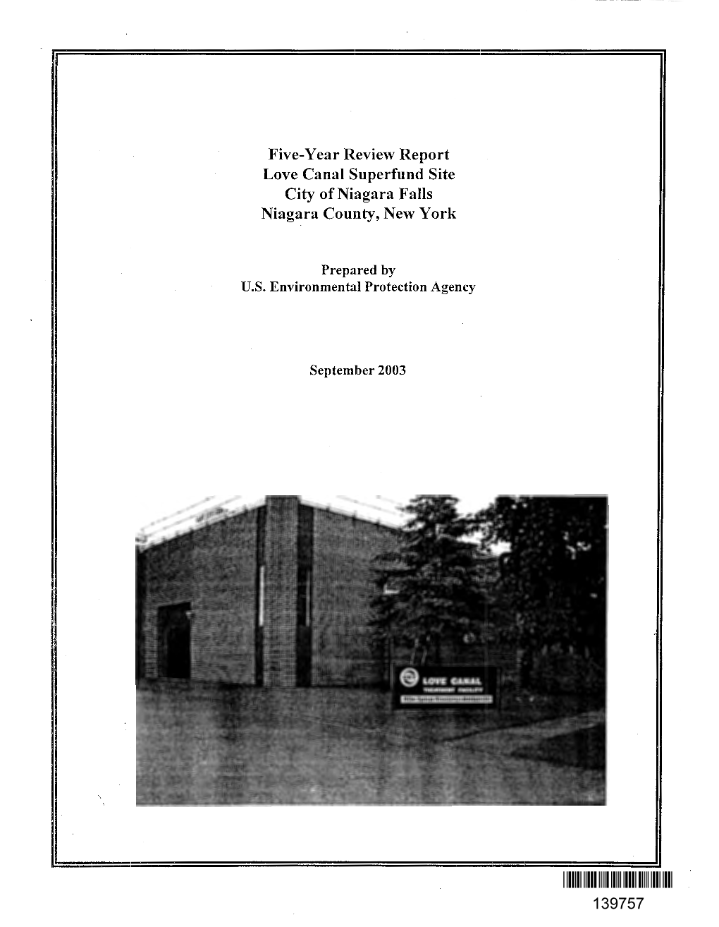 Five-Year Review Report, Love Canal Superfund Site, City