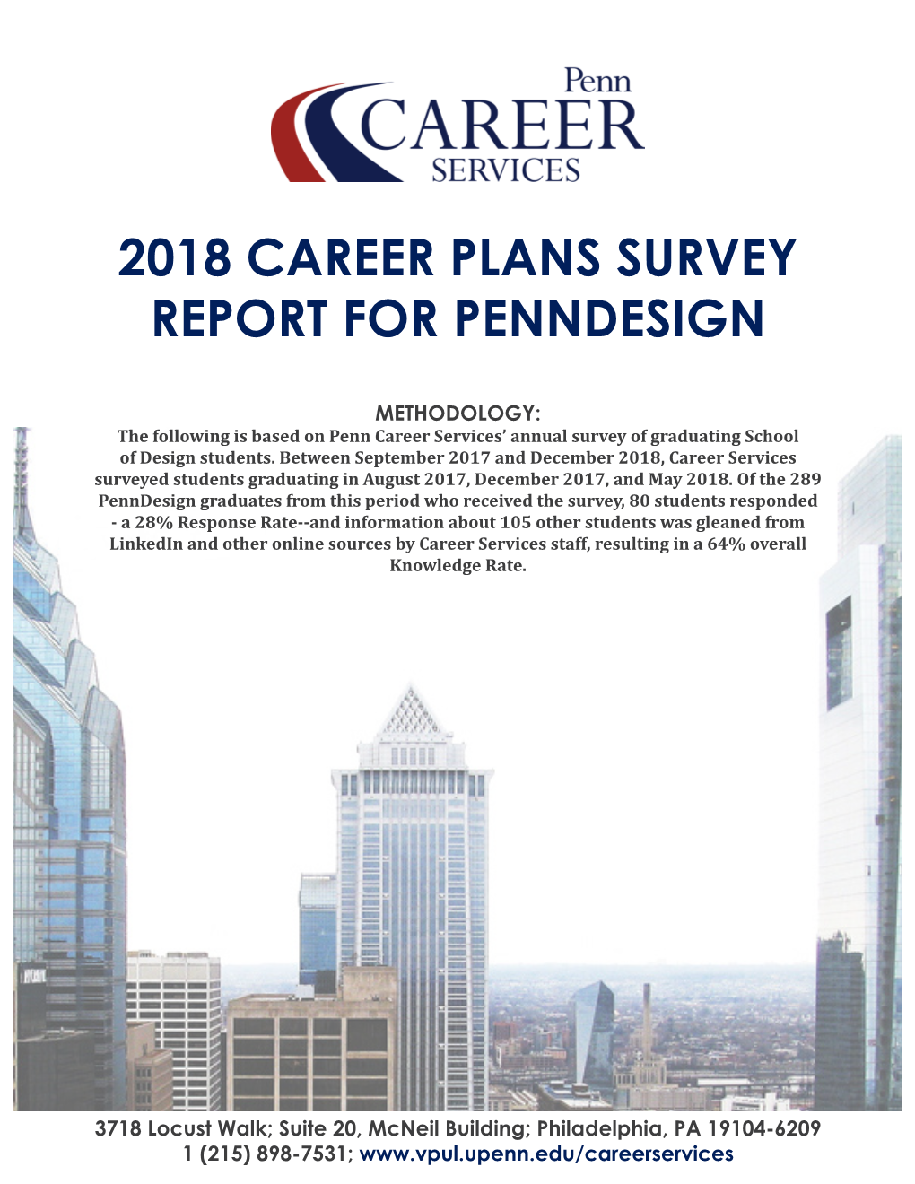 2018 Career Plans Survey Report for Penndesign
