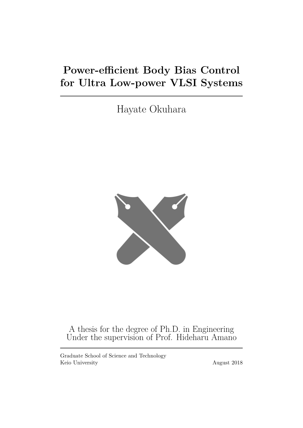 Power-Efficient Body Bias Control for Ultra Low-Power VLSI Systems(本文)