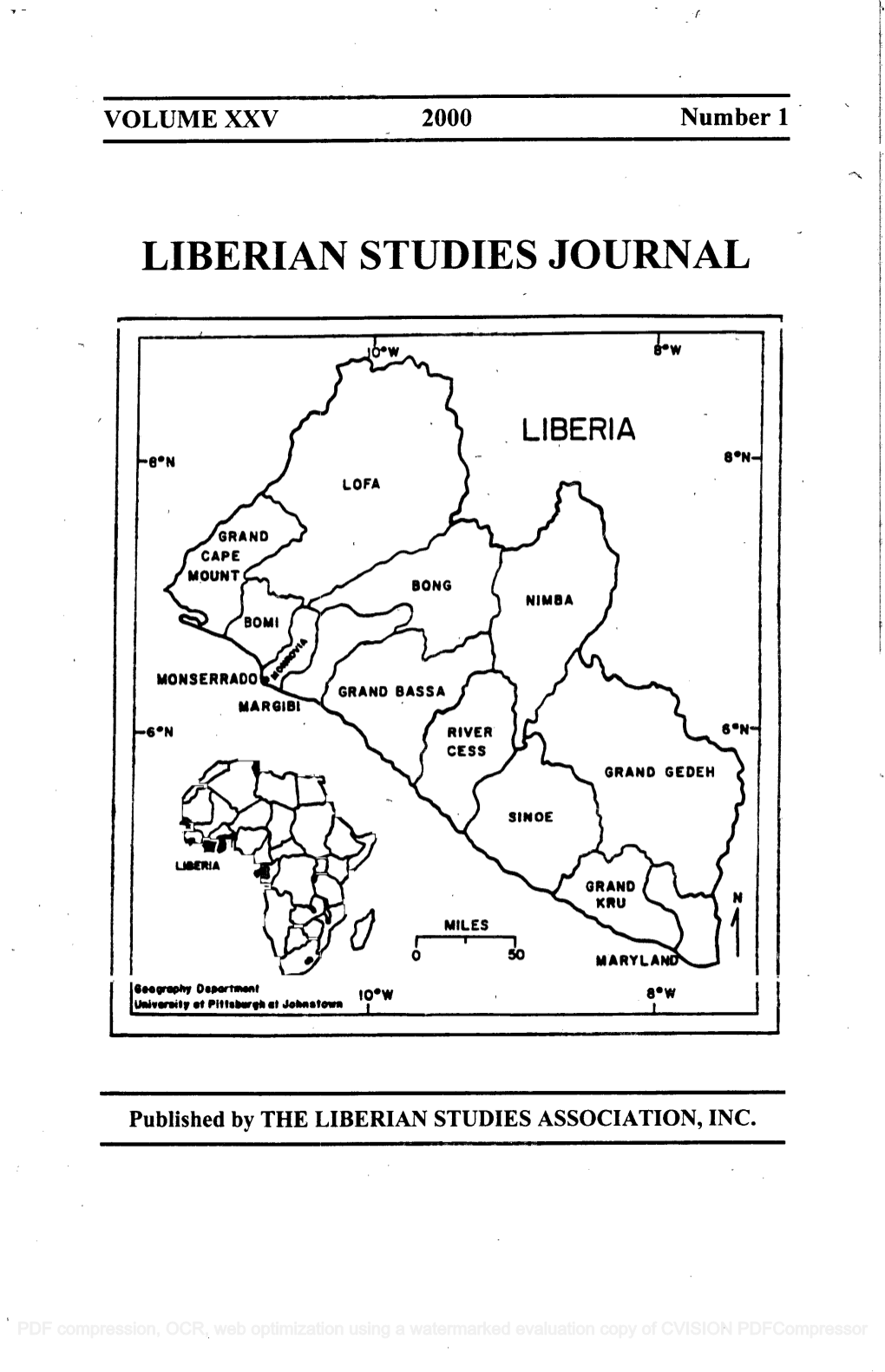 Liberian Studies Journal