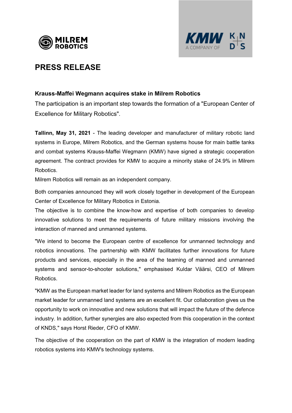 Press Release