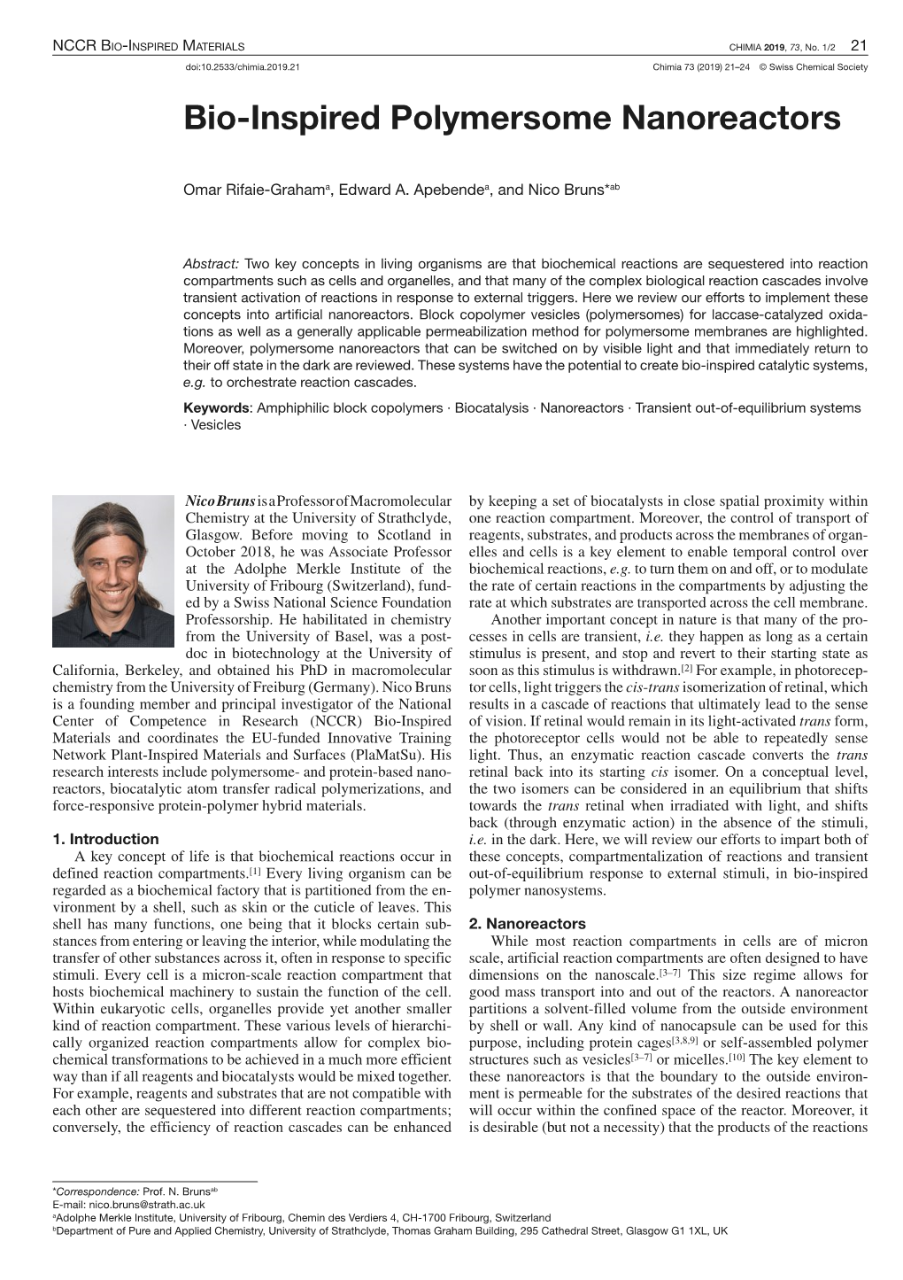 Bio-Inspired Polymersome Nanoreactors