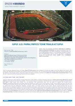 Us Paralympics Team Trials at Iupui