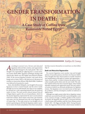 GENDER TRANSFORMATION in DEATH: a Case Study of Coffins from Ramesside Period Egypt