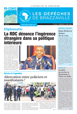 La RDC Dénonce L'ingérence Étrangère Dans Sa Politique Intérieure