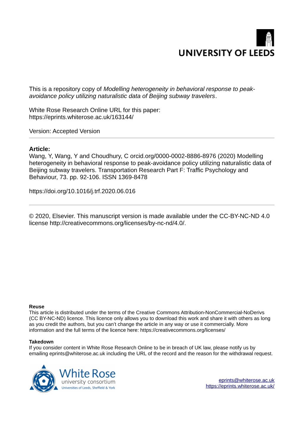 Modelling Heterogeneity in Behavioral Response to Peak-Avoidance Policy Utilizing Naturalistic Data of Beijing Subway Travelers