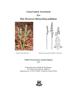 Conservation Assessment for Pale Moonwort (Botrychium Pallidum)
