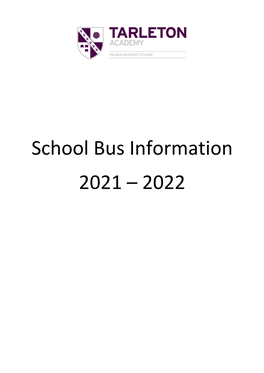 School Bus Information 2021 – 2022