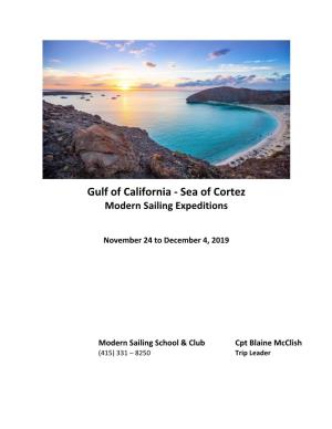 Gulf of California - Sea of Cortez Modern Sailing Expeditions