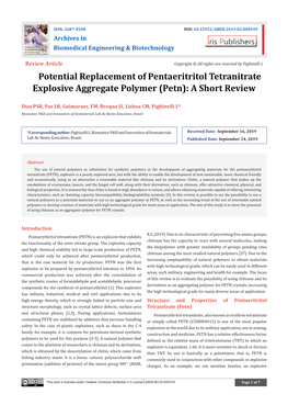 Petn): a Short Review