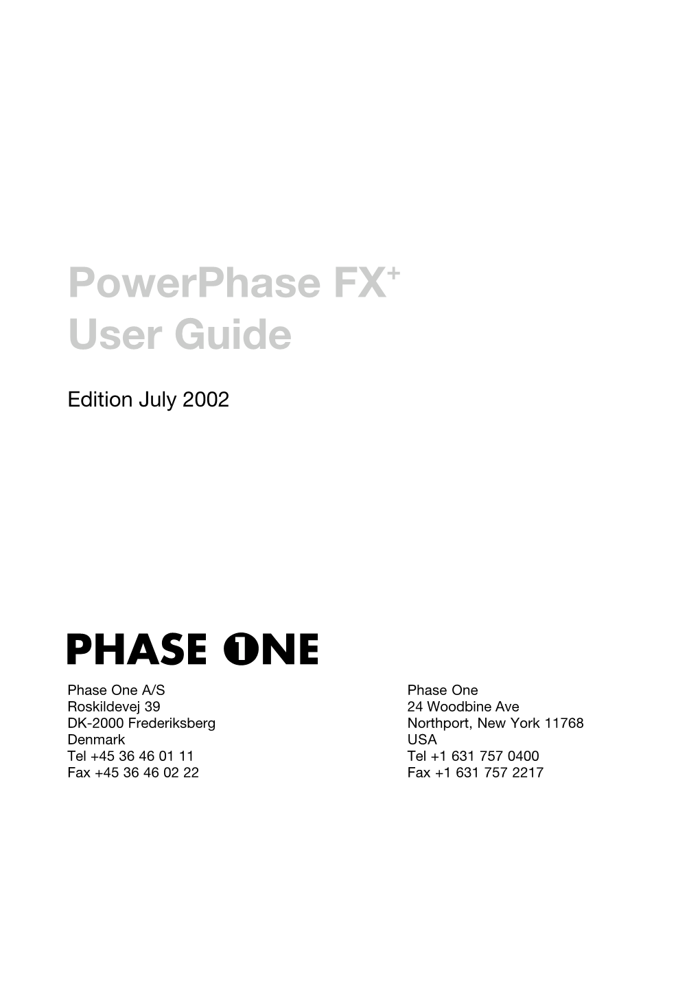 Powerphase FX+ User Guide