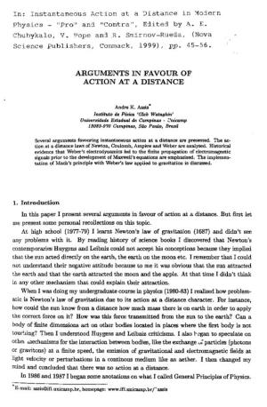 Arguments in Favour of Action at a Distance