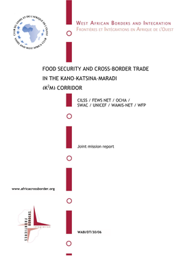 Food Security and Cross-Border Trade in the Kano-Katsina-Maradi