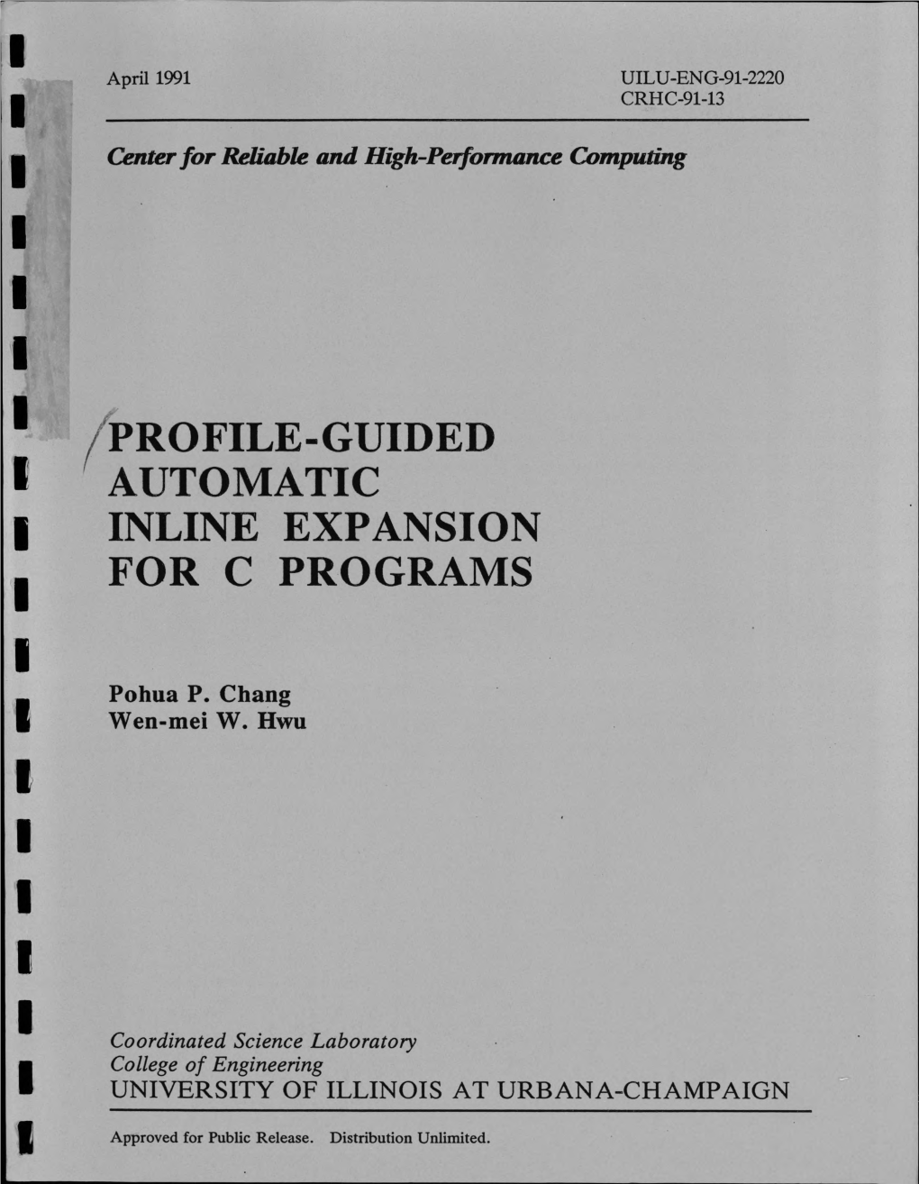 Profile-Guided Automatic Inline Expansion for C Programs