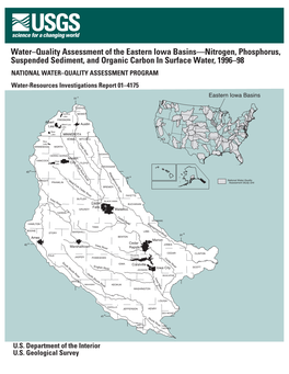 Water–Quality Assessment of the Eastern Iowa Basins—Nitrogen, Phosphorus, Suspended Sediment, and Organic Carbon in Surface