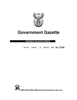 General Notice, Notice 262 of 2005