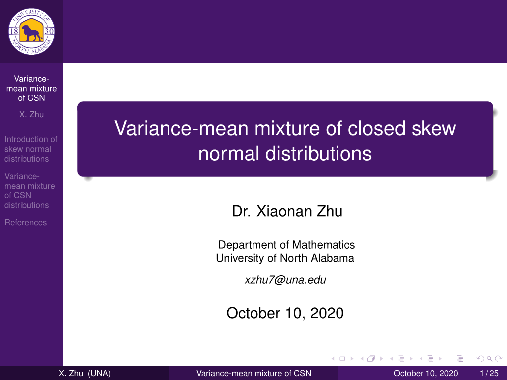 Variance-Mean Mixture of Closed Skew Normal Distributions