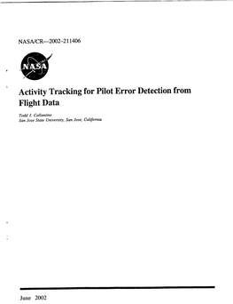 Activity Tracking for Pilot Error Detection from Flight Data