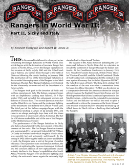 Rangers in World War II: Part II, Sicily and Italy